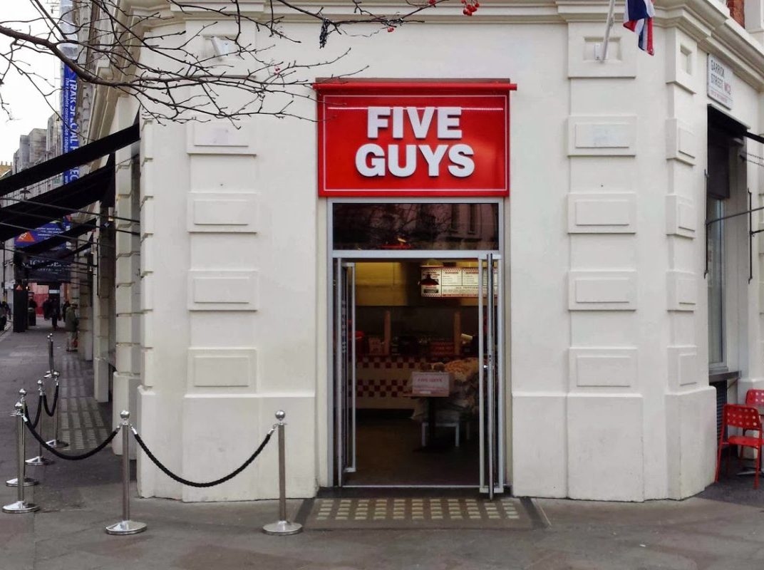 Five Guys Covent Garden London